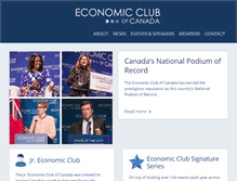 Tablet Screenshot of economicclub.ca